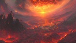 Hell Eternal Damnation Panorama G virtual, helloween, landscape, 360, hell, vr, lava, virtualreality, panorama, equirectangular, hdri, skybox, hdr, panoramic, skydome, horror, virtual-world, spherical-panorama, createdwithai, skysphere