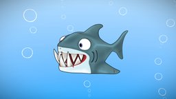 Cartoon Shark shark, stylized, animated