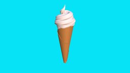 Ice cream ice, cream, icecream, sweet, cold, cinema4d