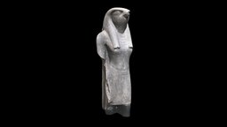 Statue of the god Ra-Horakhty ancient, egypt, god, goddess, falcon, statue, horus, ra, granite, re, granodiorite, ancient_egypt, new_kingdom, stone, 19th-dynasty
