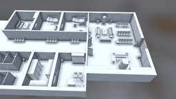 Hospital 3D model assets, hospital, selling, buying, maya, 3d, 3dmodeling