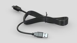 Micro USB To USB Cable kit, computer, power, jack, set, element, pc, circuit, laptop, tablet, board, module, electronics, display, equipment, collection, audio, television, smartphone, plug, phone, port, connector, kitbash, 3d, female, technology, male
