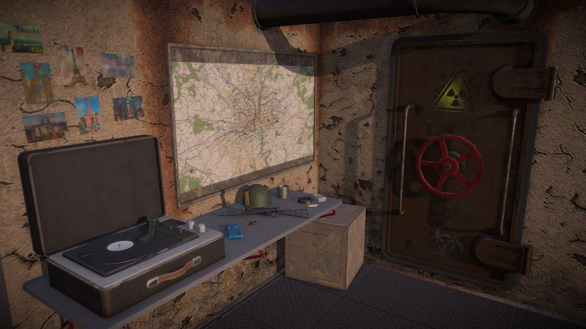 A bunker diorama inspired by the Metro, Stalker and Fallout series. Created using 3D Studio Max and 3D-Coat 3d model
