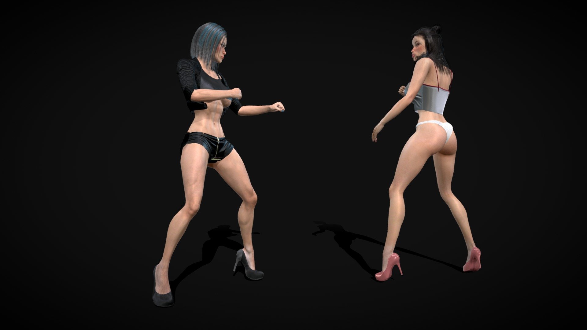 Female Battle - Female Battle - 3D model by AR3X (@cg-girls) 3d model