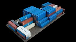 cargo containers terrain set photoscan