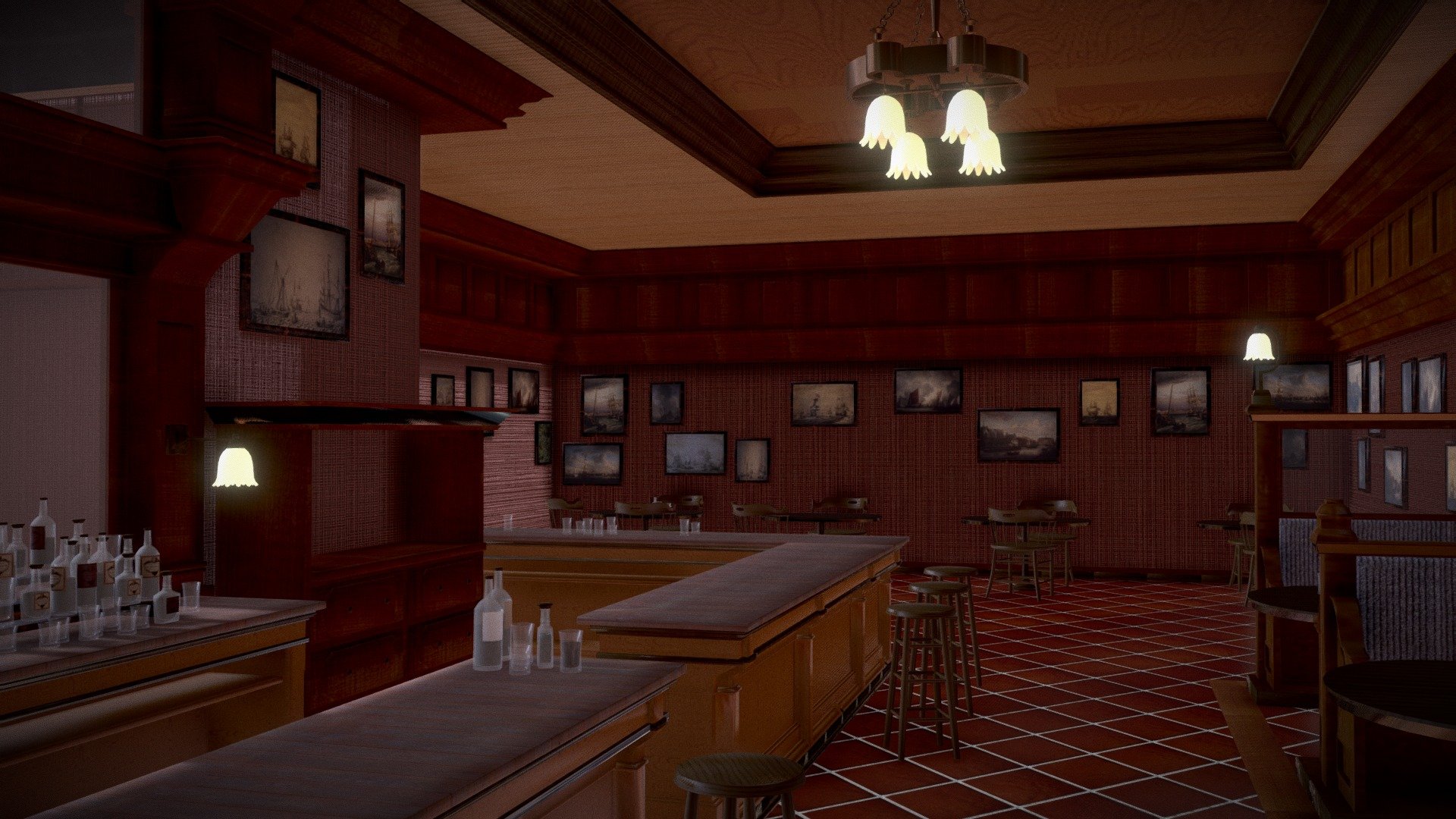 Reconstruction project of a typical bar from the early 19th century in the cities of Rio de la Plata. This, the Arenera, served as a meeting place between renowned musicians and writers and an intellectual middle layer. The heirs of the place try to develop a reconstructive process, incorporating technology without losing style.

 - BAR LA ARENERA - Buy Royalty Free 3D model by pixol3d 3d model
