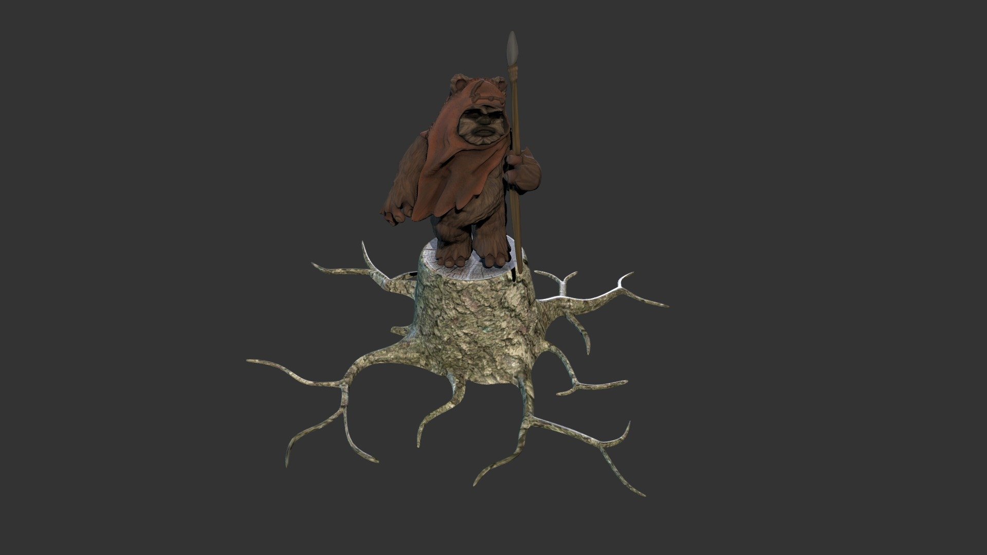 Ewoks were sentient, diminutive, furry bipeds native to the forest moon of Endor. 

This ewok is just one of the many Star Wars exhibits that can seen in the  Star Wars Virtual Museum.

Download the Star Wars Virtual Museum here:

http://www.starwarsvirtualmuseum.com - Ewok - 3D model by Mind Mulch for The Masses (@mindmulchforthemasses) 3d model