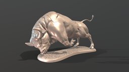 Bull france, sculpt, people, bull, printable, sculpture3d, taureau, blender, blender3d, animal