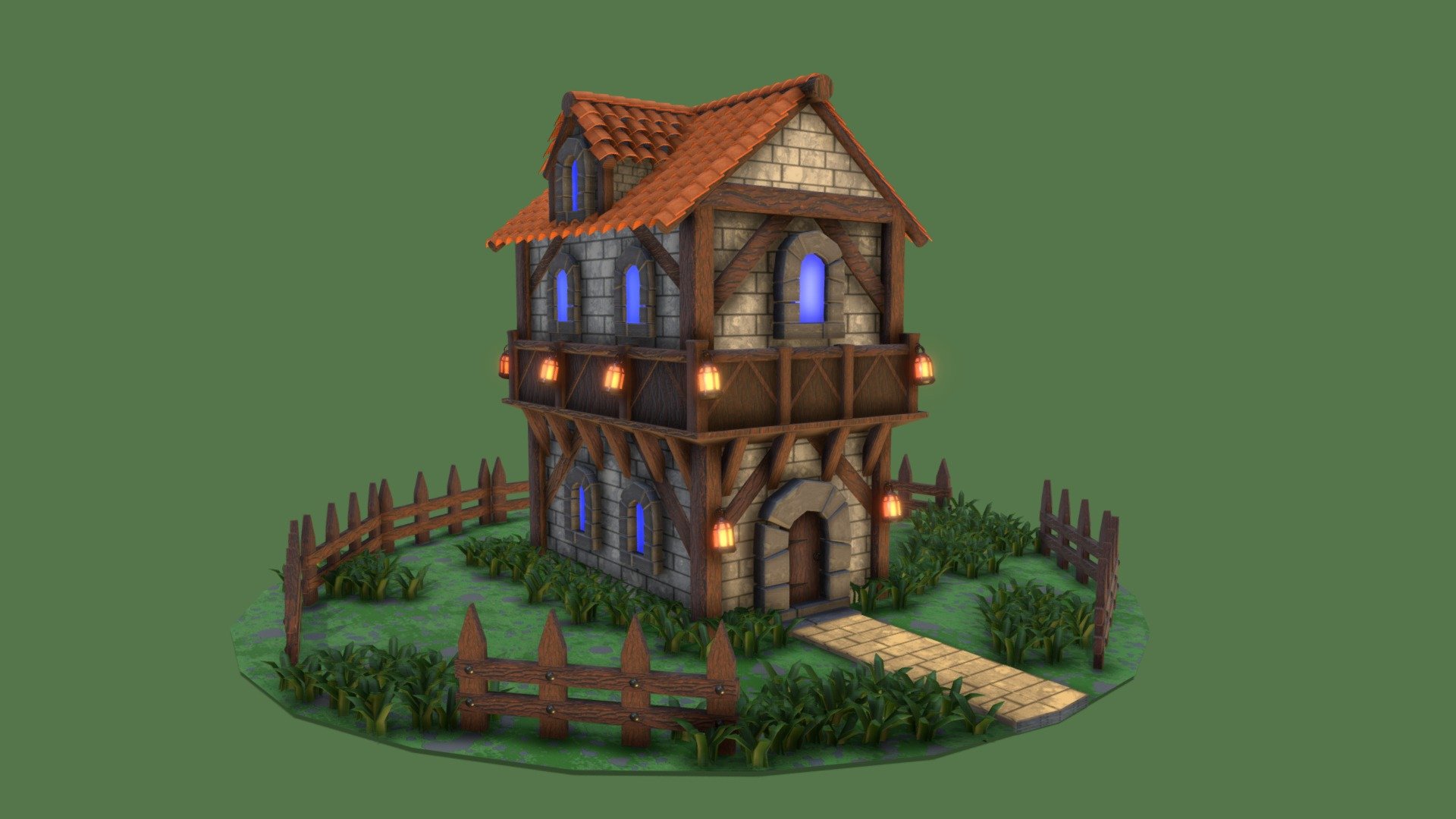 made a house coz i havent made any enviroment stuff in a while and wanted to make some more 3d model