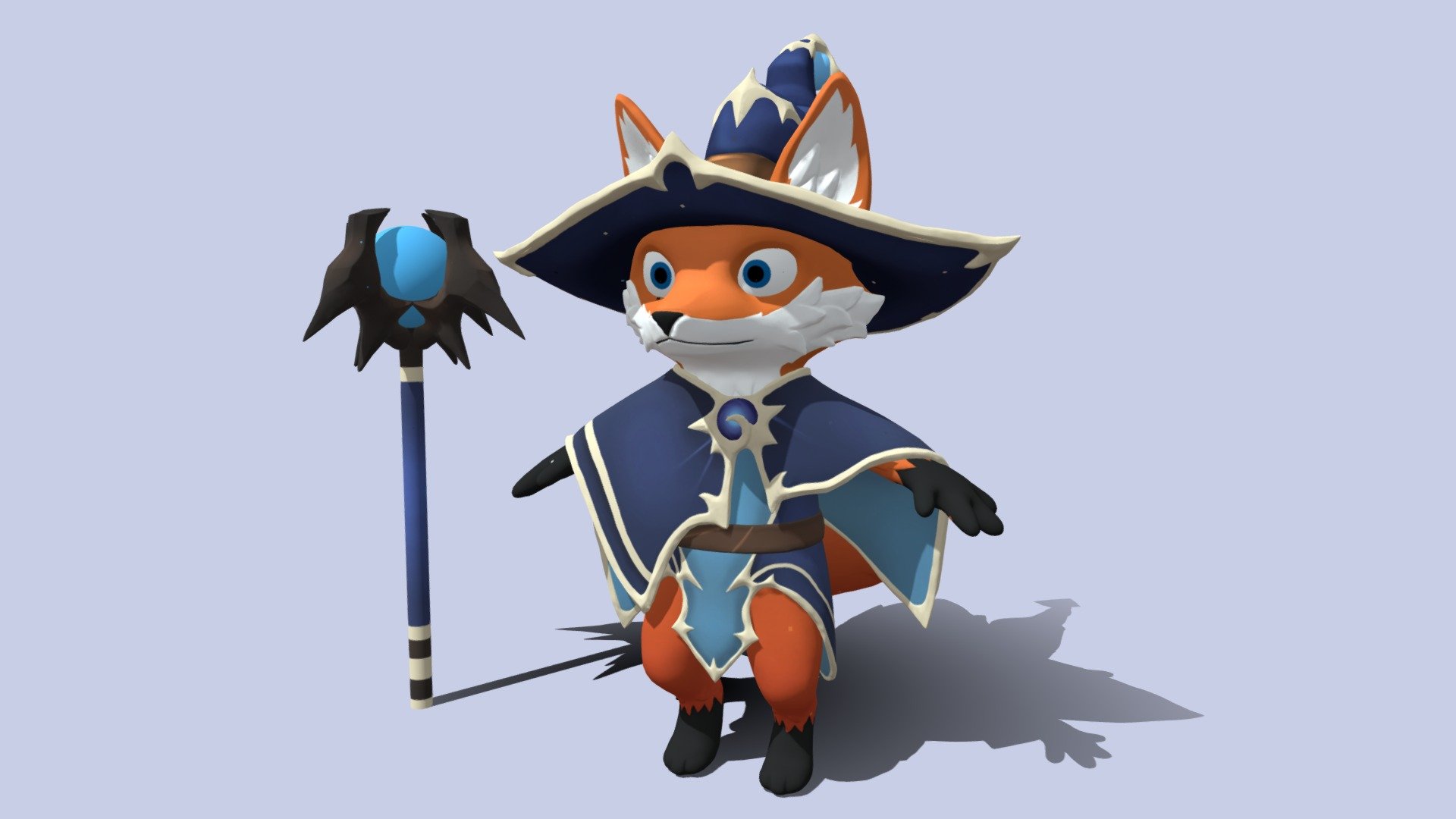 Finished version of the Lil' Fox character I made 
Critique/Feedback appreciated! c;
https://www.artstation.com/artwork/Ze0xz8 - Fox Mage Character - Download Free 3D model by MasterVi 3d model
