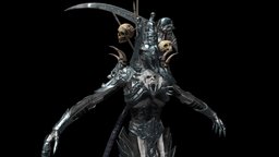 Necromant Remaster warrior, demon, fighter, dead, reaper, mutant, warlock, personage, sorcerer, deathknight, necromant, character, 3d, monster, evil