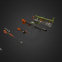 Cartoon Weapons 2 weaponlowpoly, weapon, low-poly, cartoon, lowpoly