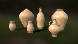 Clay Pots pots, clay, realism, props-assets, props-game, gameasset, gameready