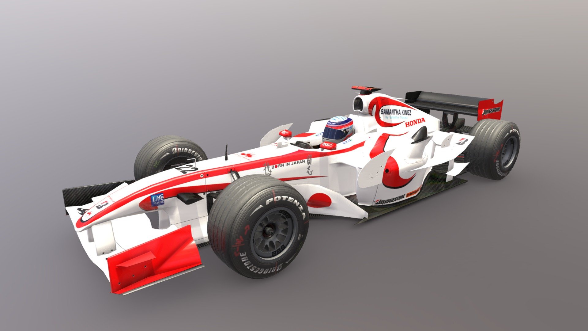Super Aguri F1 car from 2006 as included in the F1 2006 mod by CTDP 3d model