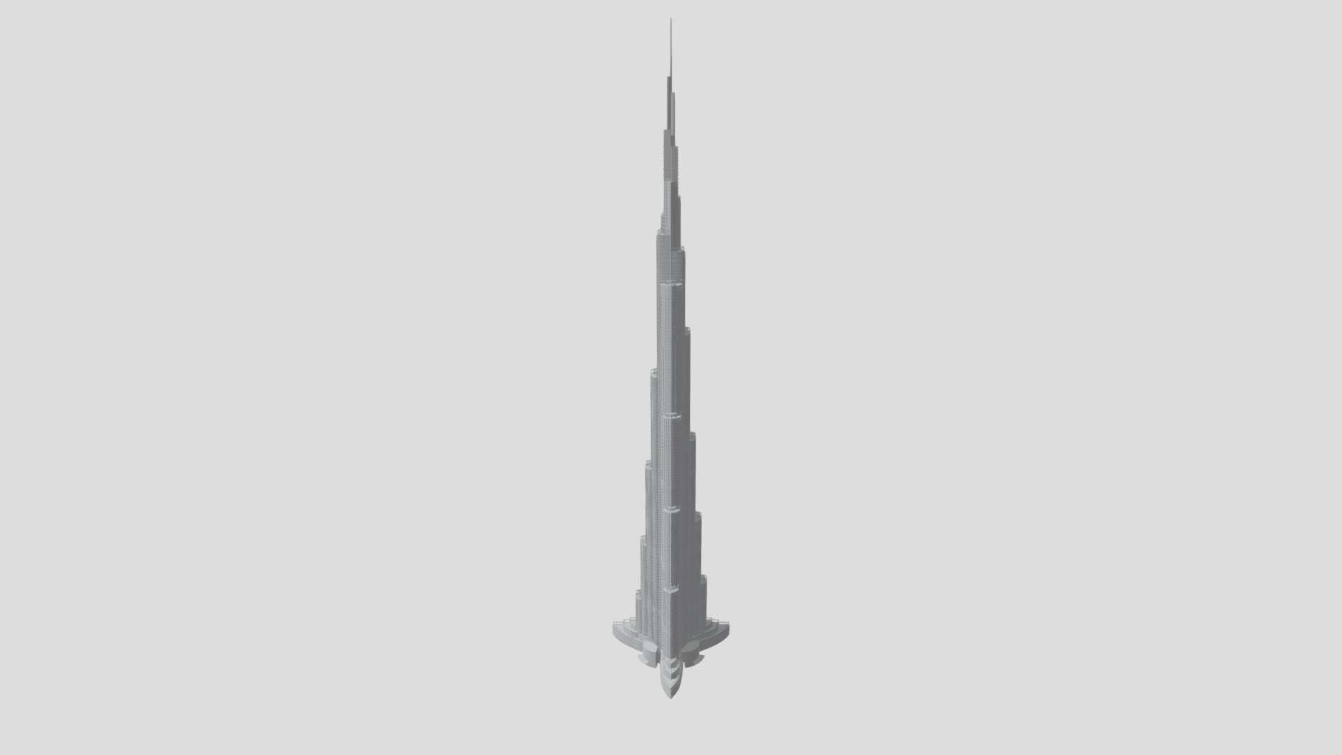 Burj Khalifa 3D Print Model - Burj Khalifa 3D Model - 3D model by CG-3D-HUB 3d model