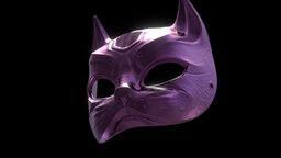 Cat Mask III stl, cat, prop, 3dprintable, 3dprinting, mask, stylized