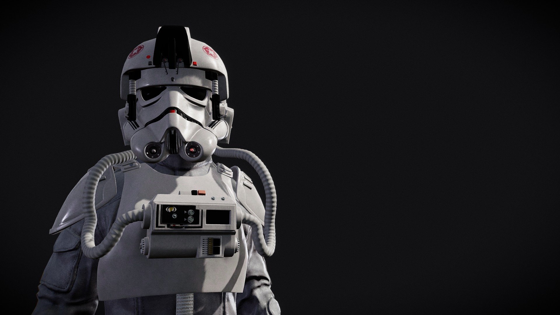“Join and fight with Vaders Blizzard elite Pilots! Make cinematic, scenes or project and use your trooper for the Empire!”

Everything is in the zip file: Textures, model and the high poly model 

Made in 3ds max ,zbrush and in substance painter. i wanted to make the model close look like as the original so i used many references like sideshow and some old pictures from the classic costume what they used in the movie. And the interesintg fact is, that the TIE, AT-AT pilot &amp; rebel pilots helmet are almost the same.

You will get all textures in 2K (2048x2048)  for save space and time! and all are in high PBR quality so you not need to worry about the size.

In the pack:





1 imperial AT-AT pilot and what you can see :)




Pilot has ( 4 ) material = (oxygen pack, handshoes, body, helmet) 



The files are in FBX format, so you can importing it to blender, maya , max and in to more programs

Check my other models here also https://sketchfab.com/thomas_125

Have a nice day:) - Imperial AT-AT driver - Buy Royalty Free 3D model by thomas_125 3d model