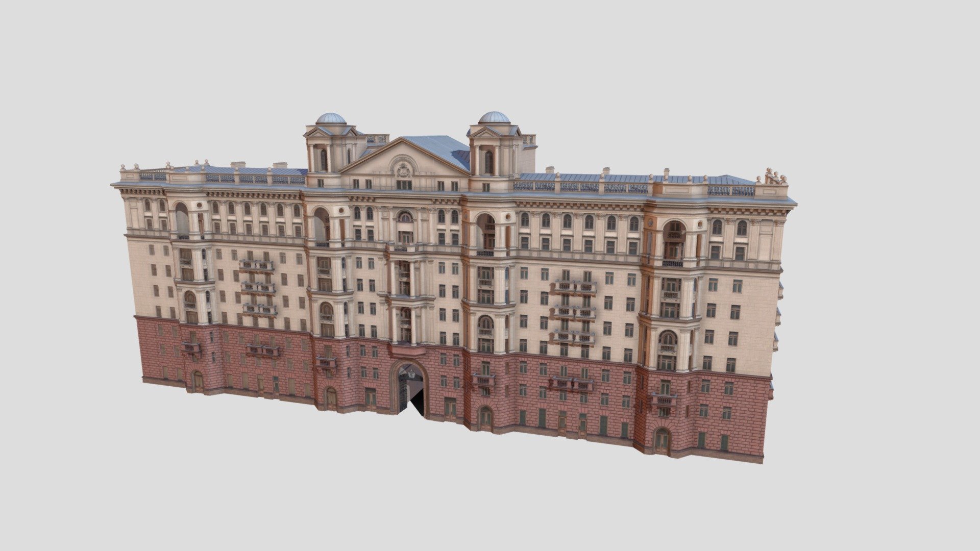 Model for Cities: Skylines - MGB Residential Building, Moscow - 3D model by kostas667 3d model