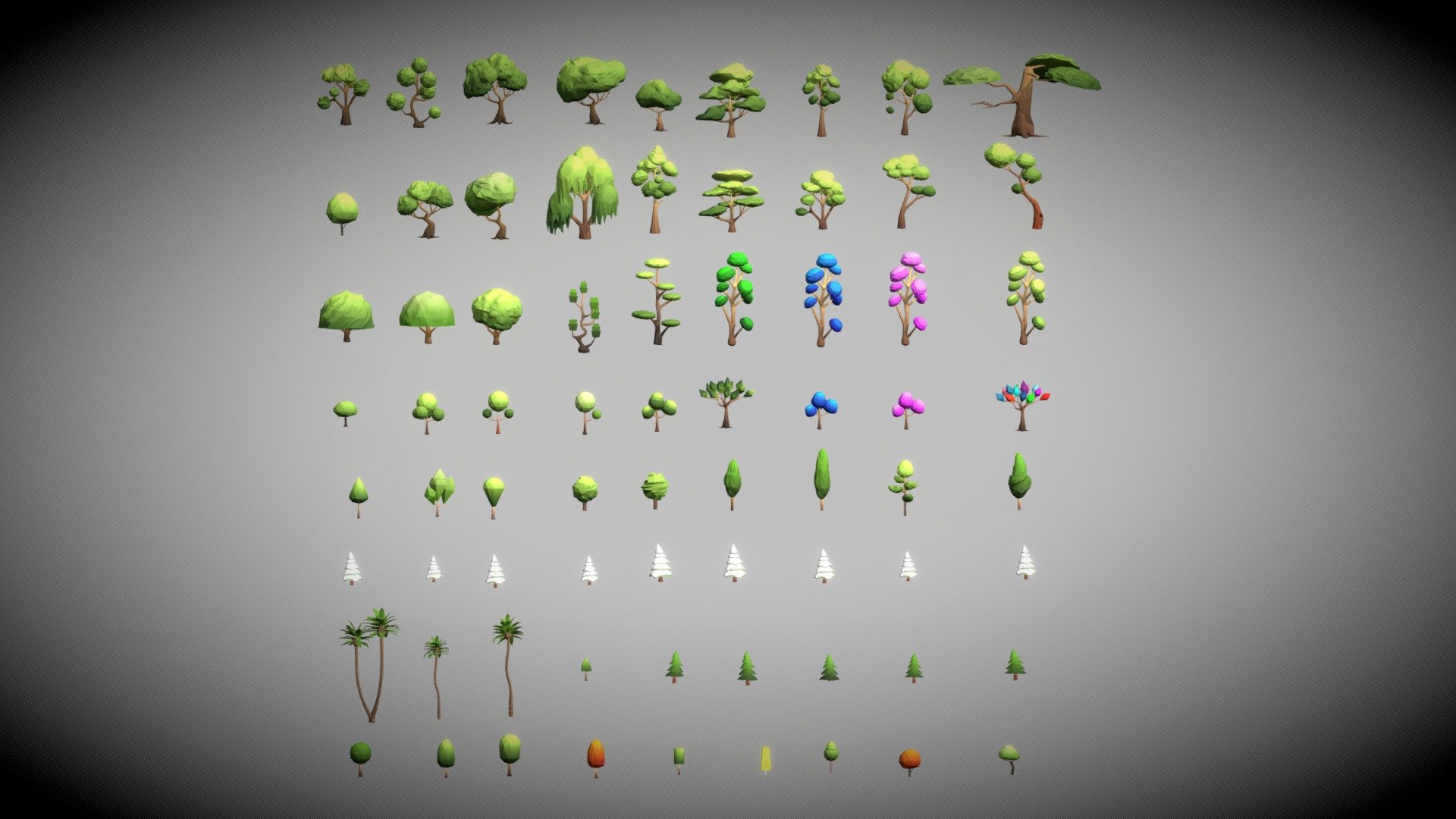 The &ldquo;Tree Low Poly Pack