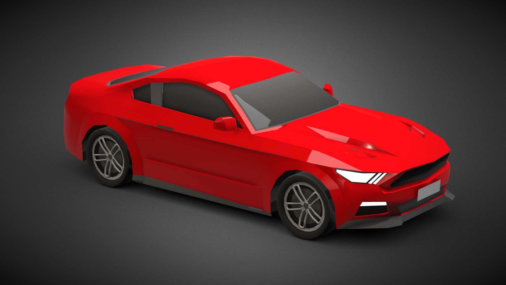Low Poly American Muscle with separated wheel - Low Poly American Muscle - Buy Royalty Free 3D model by Han66st 3d model