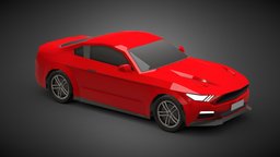 Low Poly American Muscle mustang, gt500, ford-mustang, muscle-car, mustang-gt, low-poly, vehicle, lowpoly, car, noai