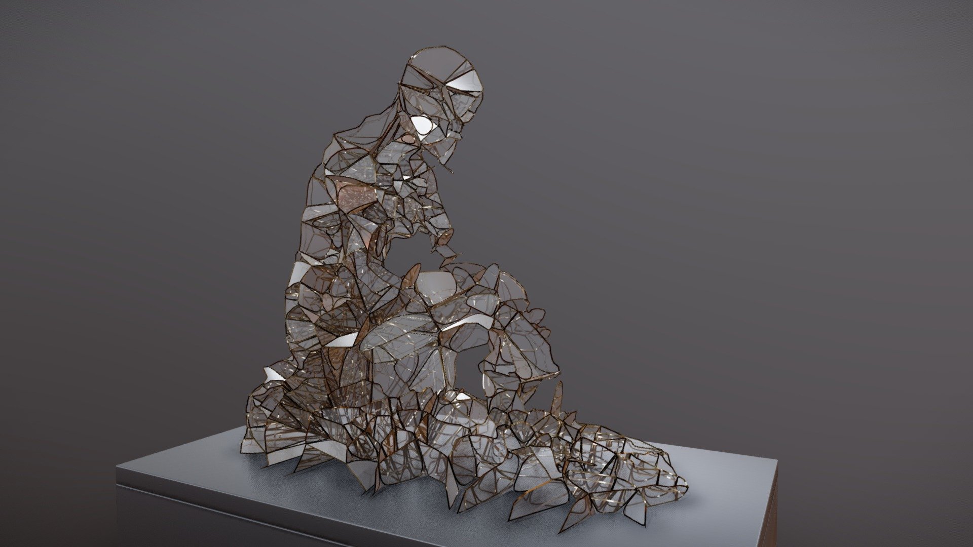 https://youtu.be/cWuvb_lunJI another quick tutorial by Entagma, this to experiment with abstract art to have in a gallery.

https://skfb.ly/oAuxz based on this sculpture

I have setted it up to be textured and have coloured glass, maybe when I get time I will finish it 3d model