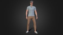 Man in Casual Outfit 4 body, hair, hat, suit, cap, tshirt, shirt, jacket, clothes, bag, pants, coat, shoes, boots, jeans, backpack, head, uniform, footwear, sweater, polo, outfit, sneakers, hoodie, trousers, pullover, hoody, character, 3d, model, man, female, male, modular, clothing, glasess, sunglasess