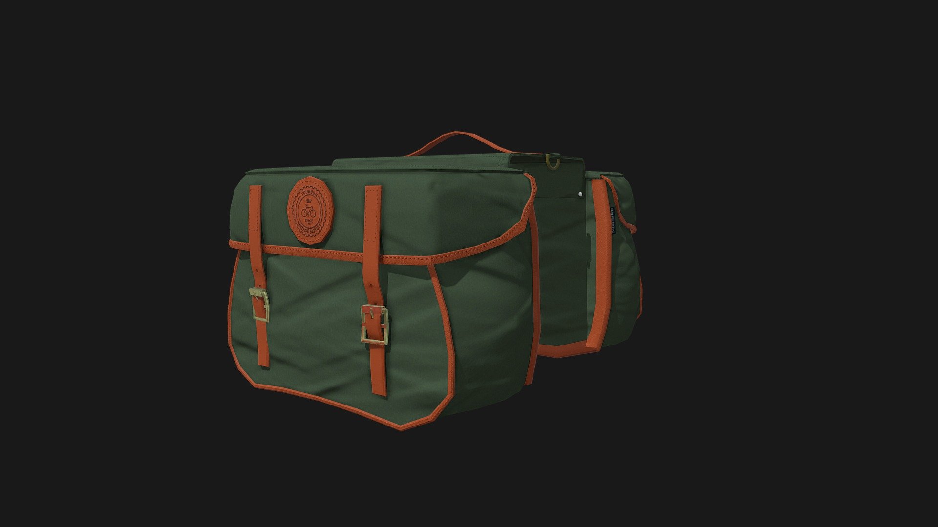 Bicycle Traveling Bag I modelled in Maya and textured in Substance Painter 3d model