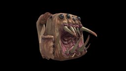 Creature Backpack backpack, dmu, substance-designer, lowpolymodel, 3dsmax, lowpoly, creature, zbrush, noai