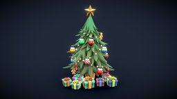 Christmas Prop Pack | Stylized | PBR tree, cute, prop, santa, balls, xmas, pack, christmas, ready, decorative, gift, candy, family, 4k, holiday, bread, props, star, gingerbread, cane, present, ginger, metalness, roughness, candycane, wholesome, render, game, pbr, stylized, textured, funny