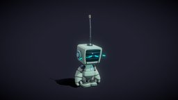 Sad Robot sad, gameart, stylized, robot