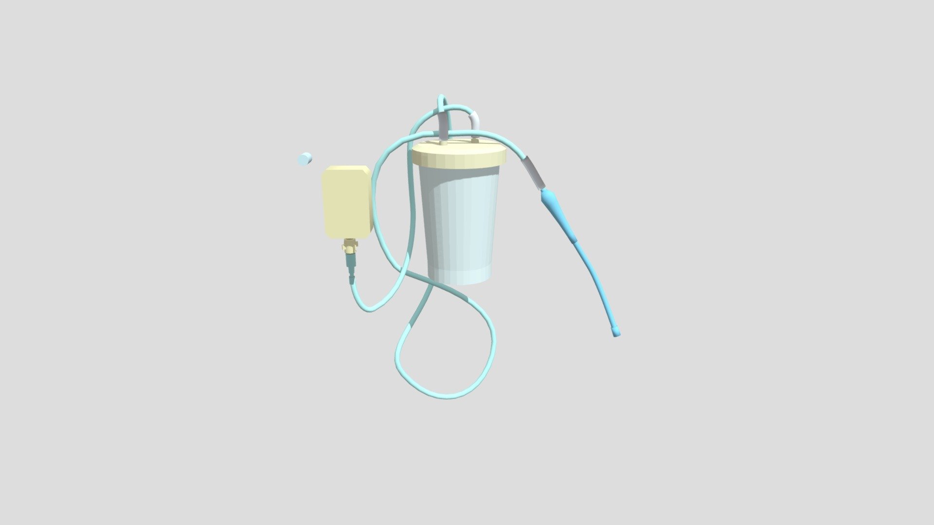 3D model of a suction canister found in a hospital room 3d model