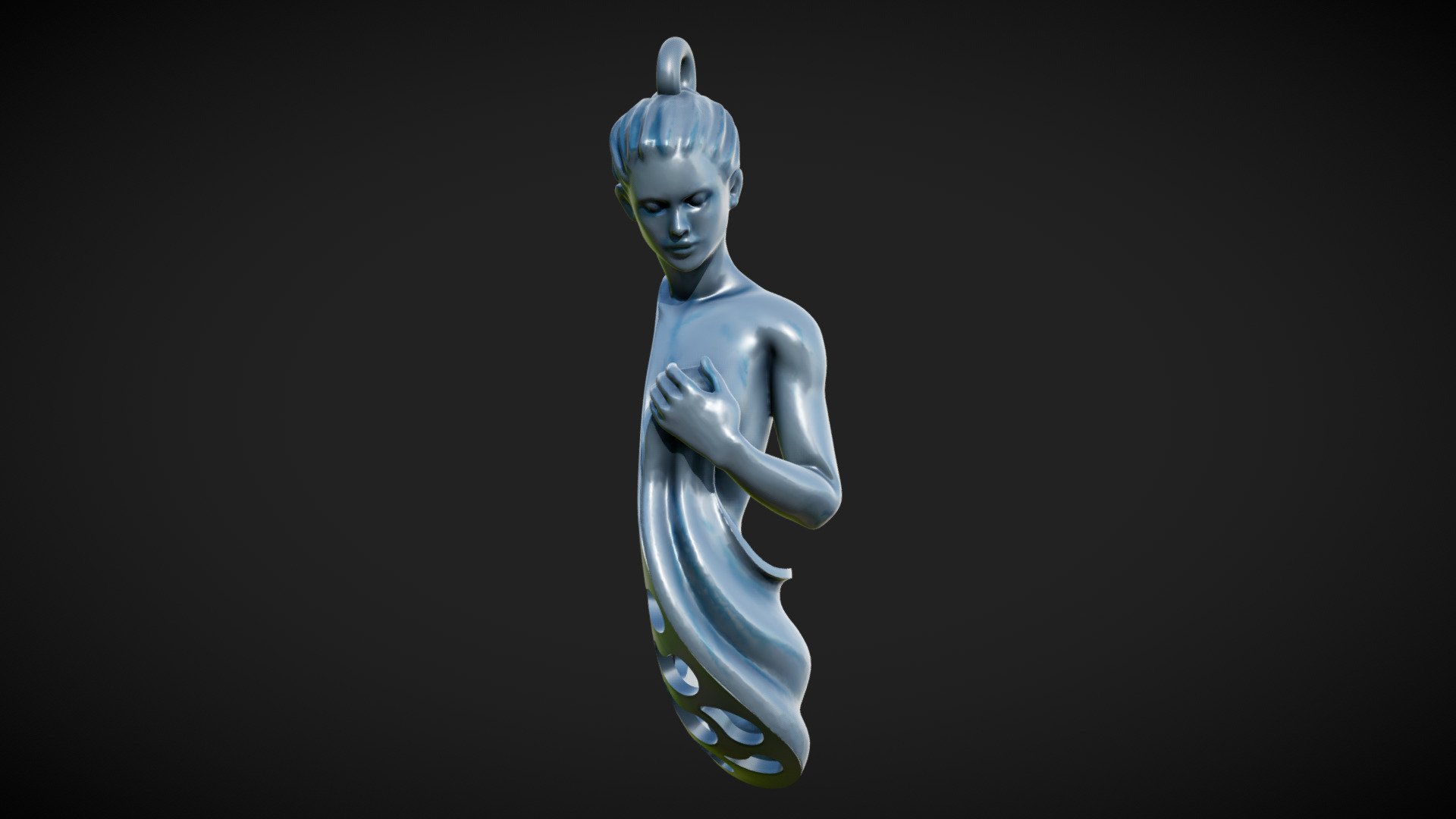 woman pendant - 3D model by shexhh 3d model
