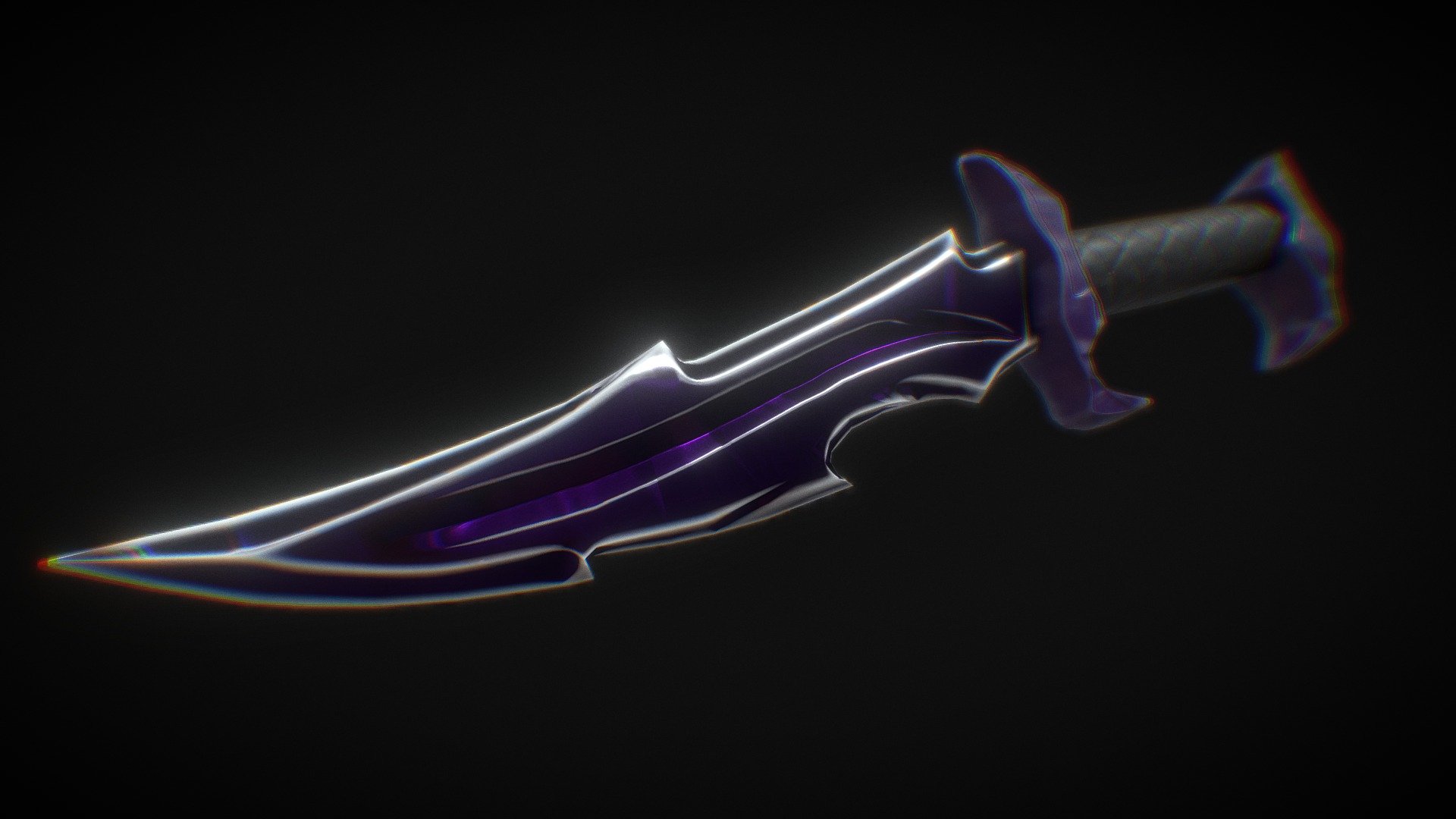 Reaver Knife Low Poly inspired from a game called Valorant 3d model