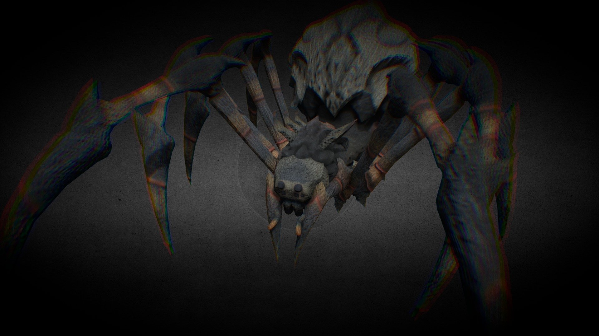 Reina Araña Gigante. Completamente rigeado y texturizado 3d model
