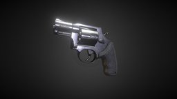 Taurus Revolver weapon, pbr, lowpoly, gameasset, revit