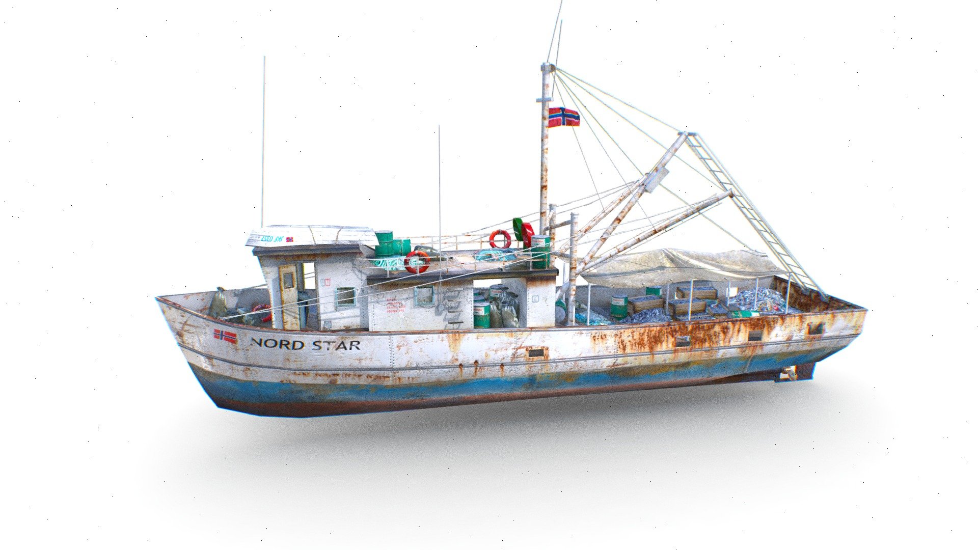 Old Fishing Boat 3D Model - Old Fishing Boat - Buy Royalty Free 3D model by Omni Studio 3D (@omny3d) 3d model