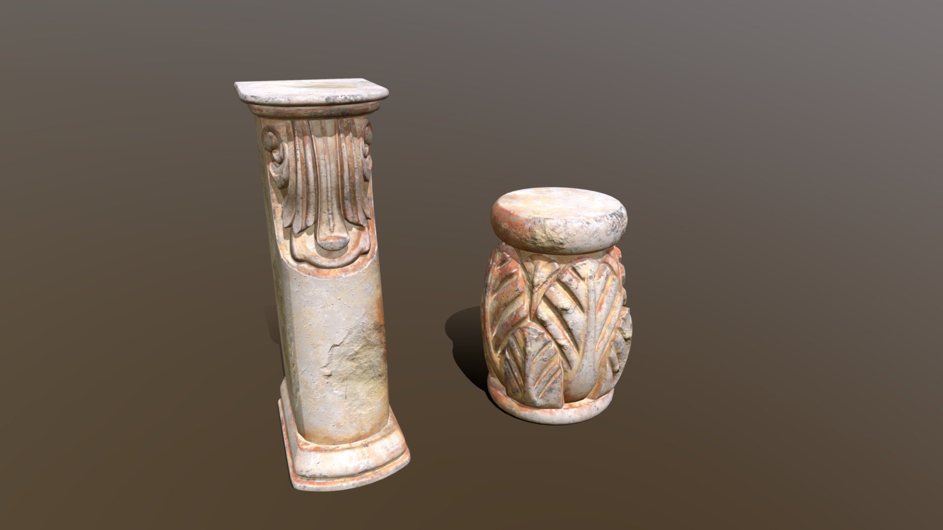 Marble Floral Garden Decoration 3D Model. This model contains the Marble Floral Garden Decoration itself 

All modeled in Maya, textured with Substance Painter.

The model was built to scale and is UV unwrapped properly. Contains a 4K UDIM Texture set. 2 Islands. Udim-1 and Udim-2 

⦁   22885 tris. 

⦁   Contains: .FBX .OBJ and .DAE

⦁   Model has clean topology. No Ngons.

⦁   Built to scale

⦁   Unwrapped UV Map

⦁   4K Texture set

⦁   High quality details

⦁   Based on real life references

⦁   Renders done in Marmoset Toolbag

Polycount: 

Verts 12298

Edges 23858 

Faces 11586

Tris 22885

If you have any questions please feel free to ask me 3d model