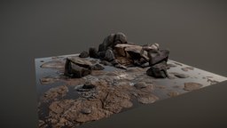 Rocky Terrain landscape, terrain, mud, rock