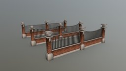 Fence designs 3d-model, level-design, 3d-coat, 3d, environment, level-