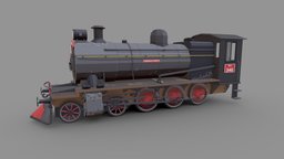British Railway Steam Train Engine | Lowpoly train, locomotive, british, railway, colonial, engine, steam