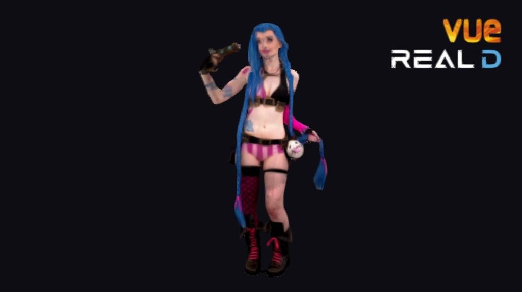 the crazy one from league of legends - jinx - 3D model by RealD 3d model
