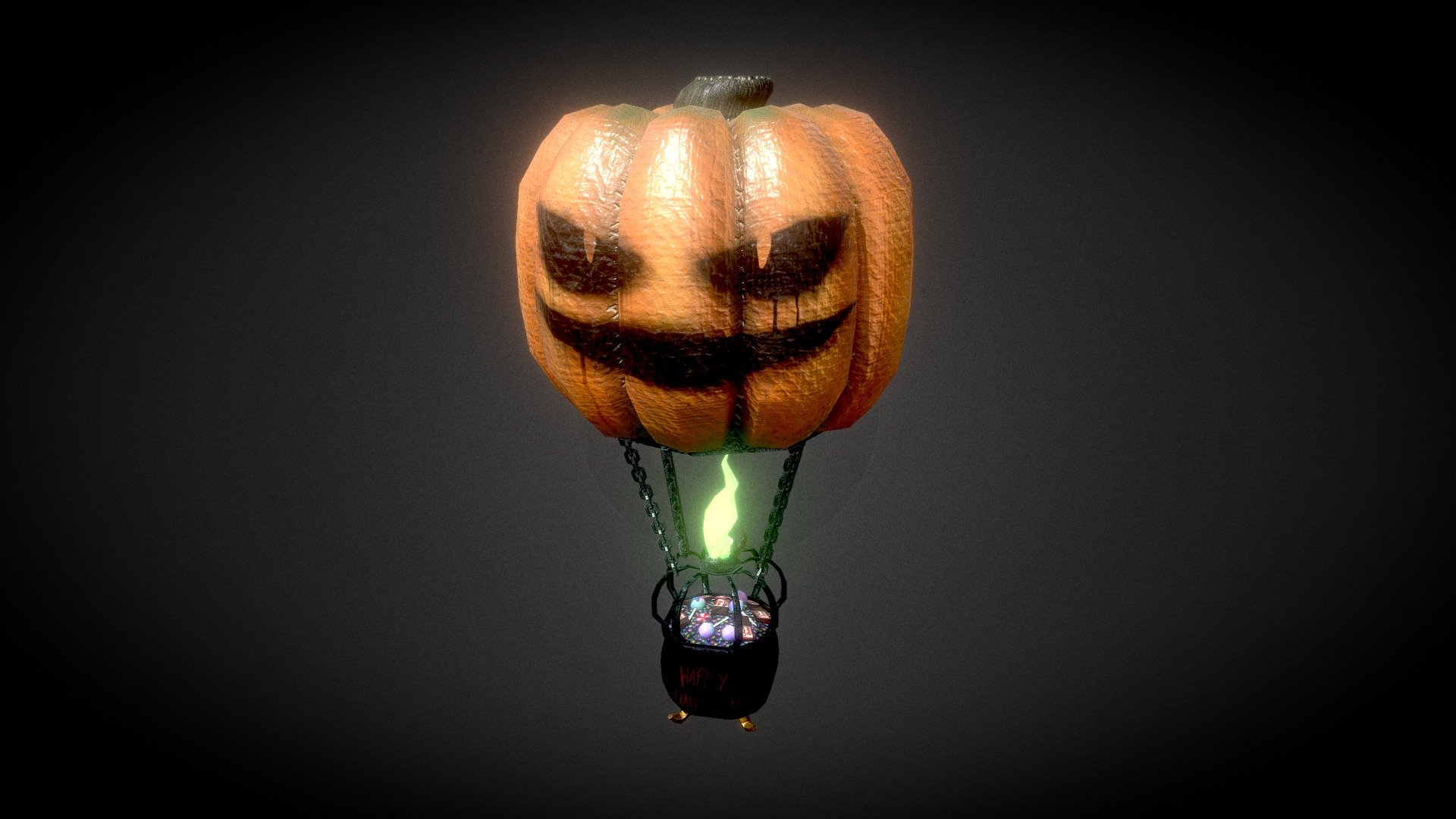 Halloween hot air balloon - 3D model by Niah Lewis (@NiahLewis) 3d model