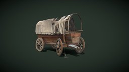 Old Cart cart, rural, carriage, vehicledesign, 3d, vehicle, noai, 3dcart
