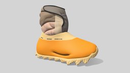 Adidas Yeezy Knit Boot Yellow shoe, fashion, shoes, sneakers, yeezy, blender, sport, shoes3d, sneakershoesdesign