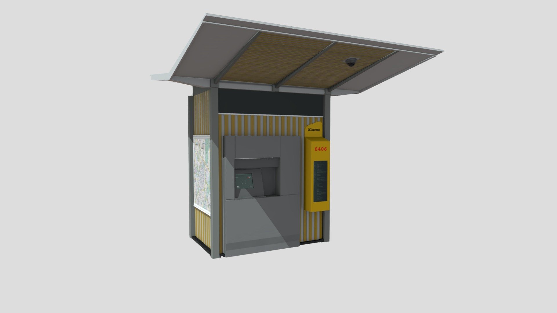 ATM/Info Booth Concept - Booth_ATM - 3D model by saffron.valour 3d model