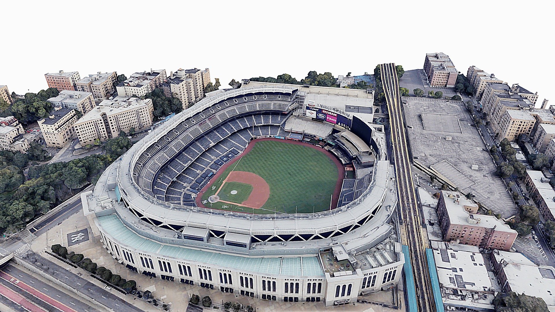 If someone is interested in the model, you can contact me through the following email potorro44@hotmail.com

Stadium is a baseball park located in Concourse, Bronx, New York City. It is the home field for the New York Yankees of Major League Baseball (MLB) and New York City FC of Major League Soccer (MLS), as well as being the host stadium for the annual Pinstripe Bowl game. The $2.3 billion stadium, built with $1.2 billion in public subsidies,[7] replaced the original Yankee Stadium in 2009 and is the second-largest stadium in MLB by seating capacity. It is located one block north of the original, on the 24-acre (9.7 ha) former site of Macombs Dam Park; the 8-acre (3.2 ha) site of the original stadium is now a public park called Heritage Field.

https://en.wikipedia.org/wiki/Yankee_Stadium - Yankee Stadium - 3D model by SENSIET (@asensio) 3d model