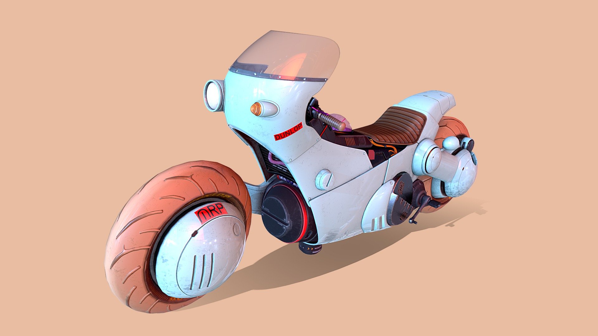 Tetsuo's Motorcycle from AKIRA. Used Blender for the model and substance painter for the textures 3d model