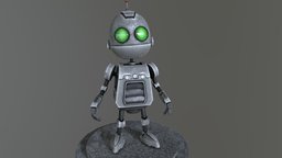 Clank Model and, ratchet, clank, game, model, animation, robot