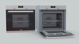 kitchen Oven virtual, food, archicad, household, gadget, prop, electronic, furniture, oven, kitchen, kitchenware, roast, metaverse, lowpoly, low, house, home